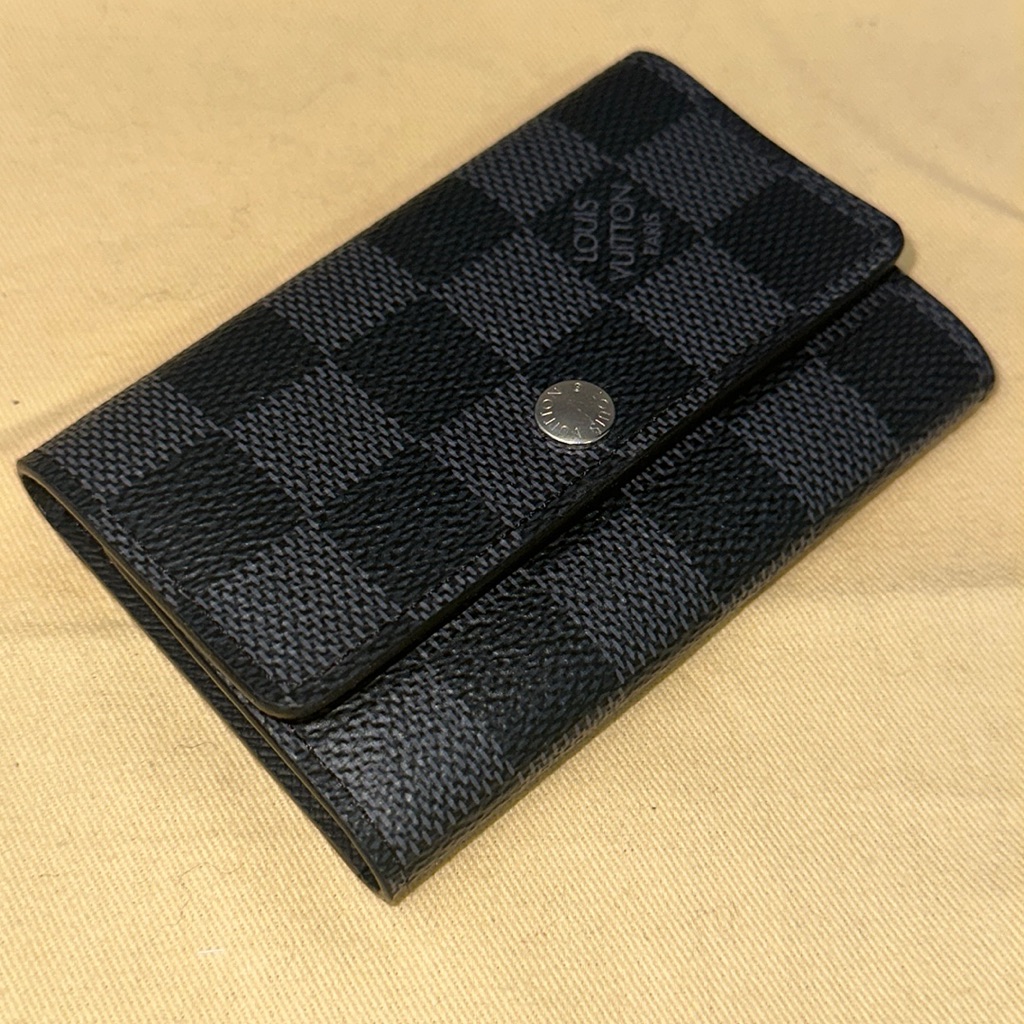 Louis Vuitton Damier Graphite 6 Key Case Keychain Wallet